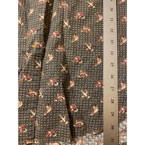 Bugle Boy Company Mens Size XL‎ Vintage Button Down Shirt Flying Bird Duck Print - Picture 7 of 7
